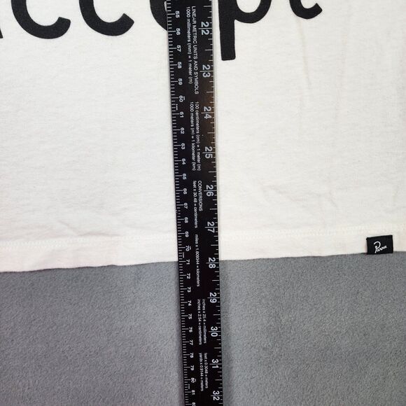 By Parra T-Shirt Accept Cat Lady Men's Size Medium White Short Sleeve Designer - Picture 6 of 8